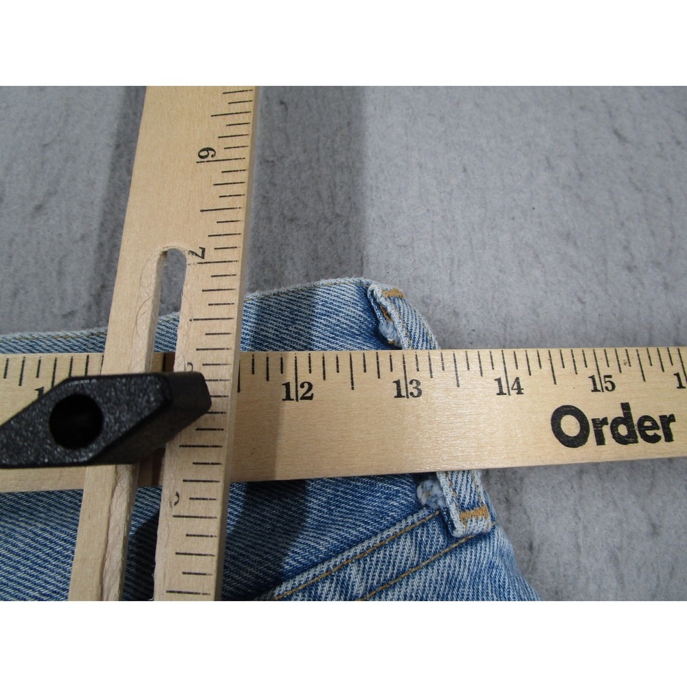 AGOLDE Womens 90s Mid Straight Distressed Button Fly Jeans Light Wash Size 24 - Picture 8 of 13